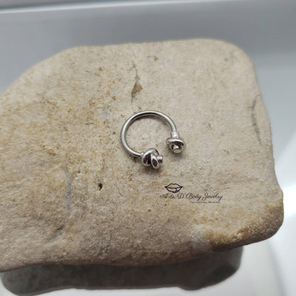 Tied Knot Horseshoe Ring ~ Septum