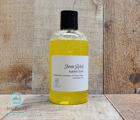 Stress Relief Bubble Bath - Chamomile, Lavender, and Ylang Ylang Essential Oils